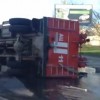В Челябинске пожарная машина попала в ДТП и перевернулась