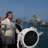  Владимир Путин и Виктор Янукович приняли в Севастополе морской парад в честь Дня флота