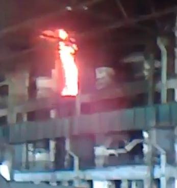 Начало пожара на Углегорской ТЭС работники станции снимали на мобильные телефоны