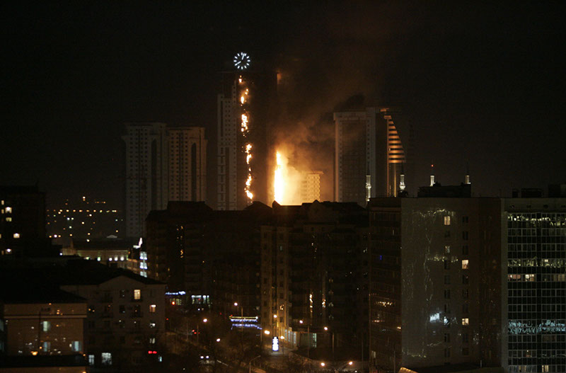 Пожар в «Грозный-Сити» квартиру Жерара Депардье не задел 