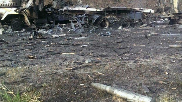 ГСЧС: в Полтавской области загорелся и взорвался военный автомобиль с боеприпасами
